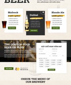 Theme wordpress nhà hàng bán rượu bia ,bar