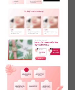 Theme wordpress lading pape khóa học trang điểm