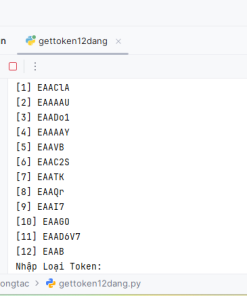 Code Python get 12 loại TOKEN thông dụng của tài khoản Facebook