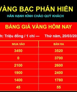 Phần mềm hiển thị bảng giá vàng cho tiệm vàng (Khắc phục lỗi các led cũ không đủ ký tự)