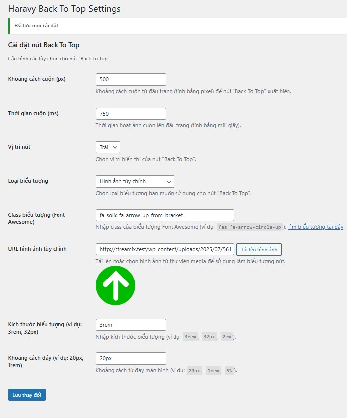 Plugin back to top Wordpress